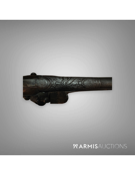 Pistolet à silex trombloné XVIIIe