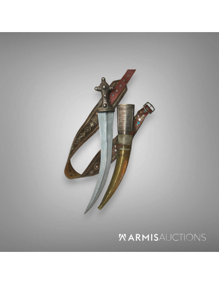 Exceptionnelle dague perse Khanjar XIIXe (provenance Sheik Kanan Abdullah Awni Al-Zaidy)