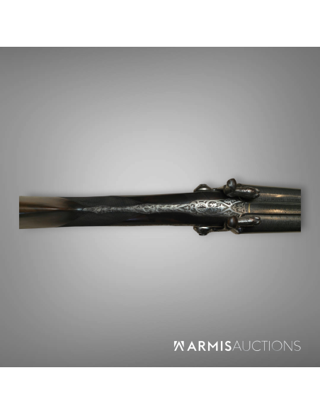 Exceptionnel fusil de chasse à broches Fini par Perrin à Paris Exceptionnel fusil de chasse à broches Fini par Perrin à Paris