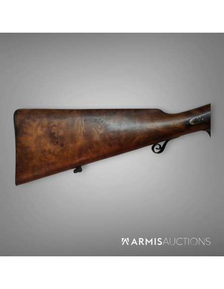 Exceptionnel fusil de chasse à broches signé Moral à Nîmes