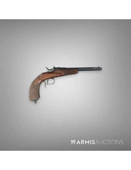 Pistolet de tir à un coup liégeois, système Warnant