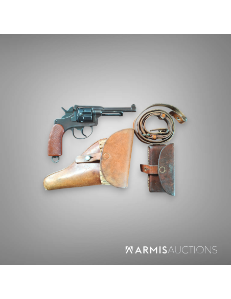 Revolver d'ordonnance W+F 1882/29 canevasite rouge