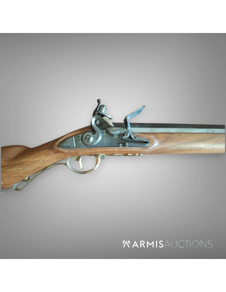 Fusil de chasse à silex à canon rayé, France, XVIII