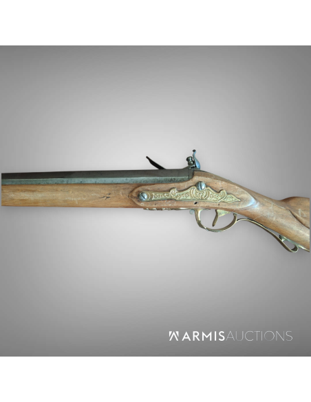 Fusil de chasse à silex à canon rayé, France, XVIII