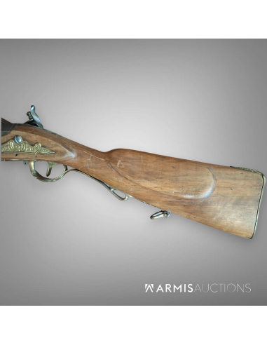 Fusil de chasse à silex à canon rayé, France, XVIII