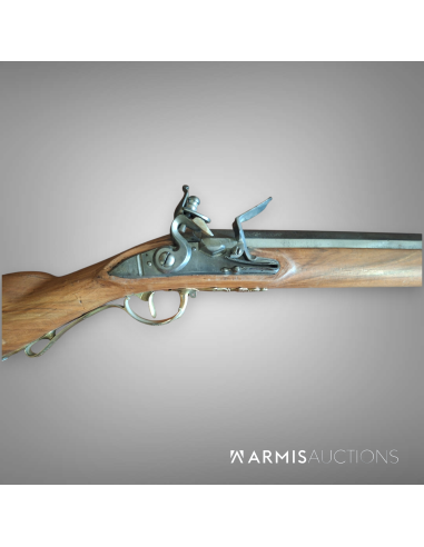 Fusil de chasse à silex à canon rayé, France, XVIII