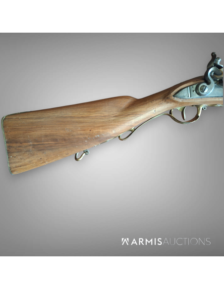 Fusil de chasse à silex à canon rayé, France, XVIII