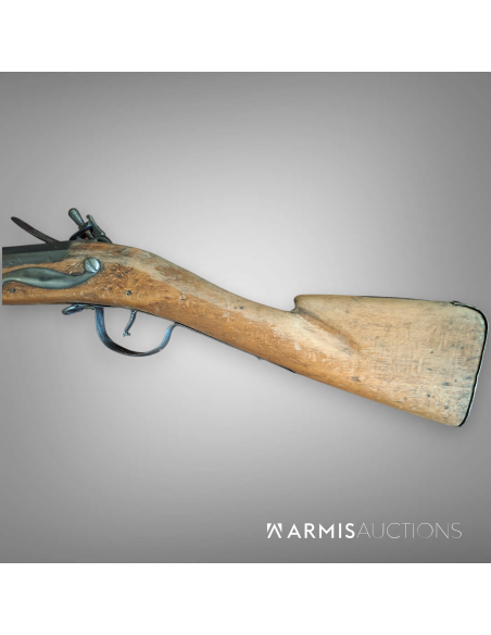 Fusil de chasse à silex à canon lisse, France, XVIII