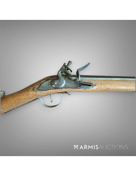 Fusil de chasse à silex à canon lisse, France, XVIII