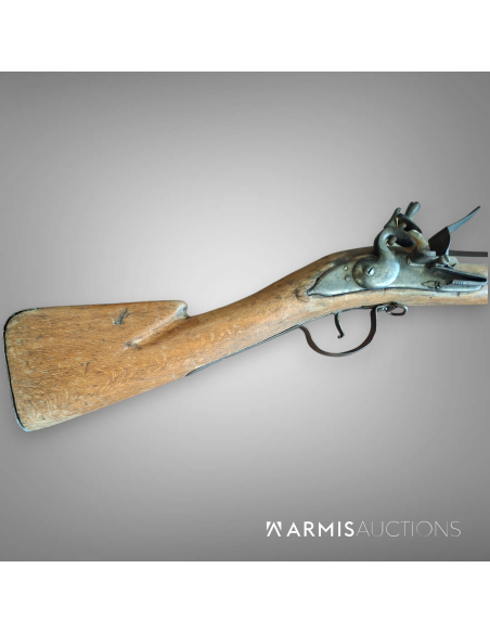Fusil de chasse à silex à canon lisse, France, XVIII