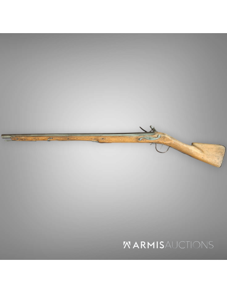 Fusil de chasse à silex à canon lisse, France, XVIII