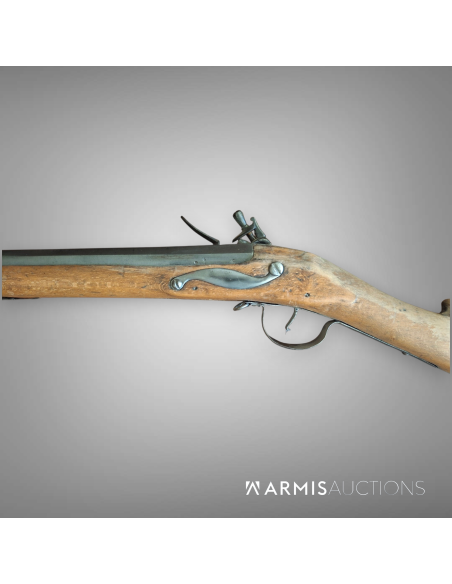 Fusil de chasse à silex à canon lisse, France, XVIII