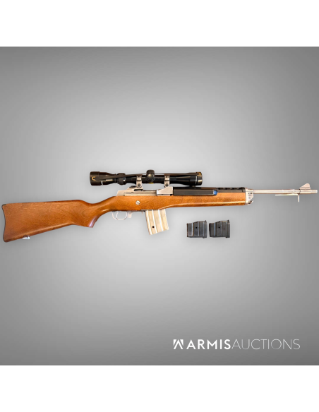 Fusil d'assaut semi-automatique Ruger Mini 14 .222 Rem avec lunette