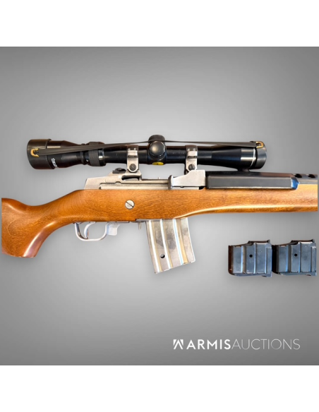 Fusil d'assaut semi-automatique Ruger Mini 14 .222 Rem avec lunette