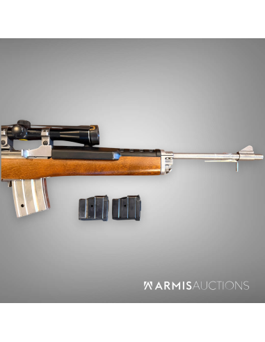 Fusil d'assaut semi-automatique Ruger Mini 14 .222 Rem avec lunette
