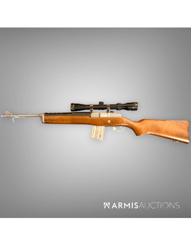 Fusil d'assaut semi-automatique Ruger Mini 14 .222 Rem avec lunette