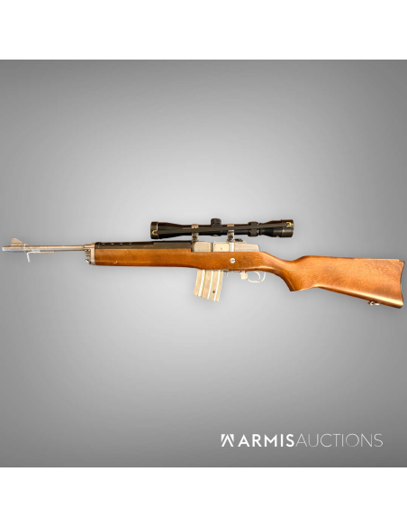 Fusil d'assaut semi-automatique Ruger Mini 14 .222 Rem avec lunette