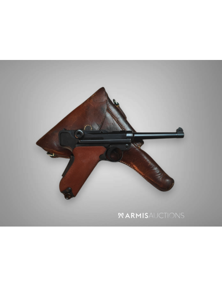 Pistolet d'ordonnance Waffenfabrik Bern 1906/29 Canevasite rouge daté 1937 Pistolet d'ordonnance Waffenfabrik Bern 1906/29 Canevasite rouge daté 1937